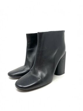 ROCHAS black leather booties, size 41